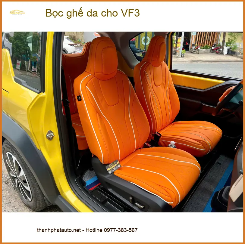 Chị Ngọc Anh bọc ghế da cho VinFast VF3 tại Hóc Môn để dễ vệ sinh, tăng thẩm mỹ ảnh thực tế 2