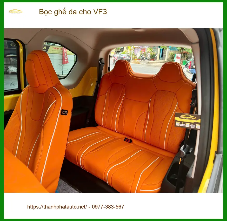 Chị Thảo bọc ghế da cho VinFast VF3 tại Thủ Đức nâng tầm đẳng cấp ảnh thực tế 3