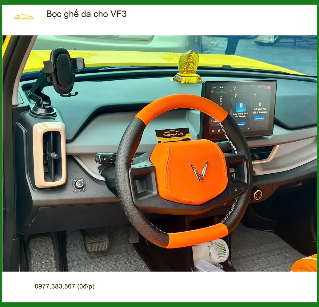 Anh Nhật Minh bọc ghế da VinFast VF3 nâng tầm không gian tại Quận 2 ảnh thực tế 3