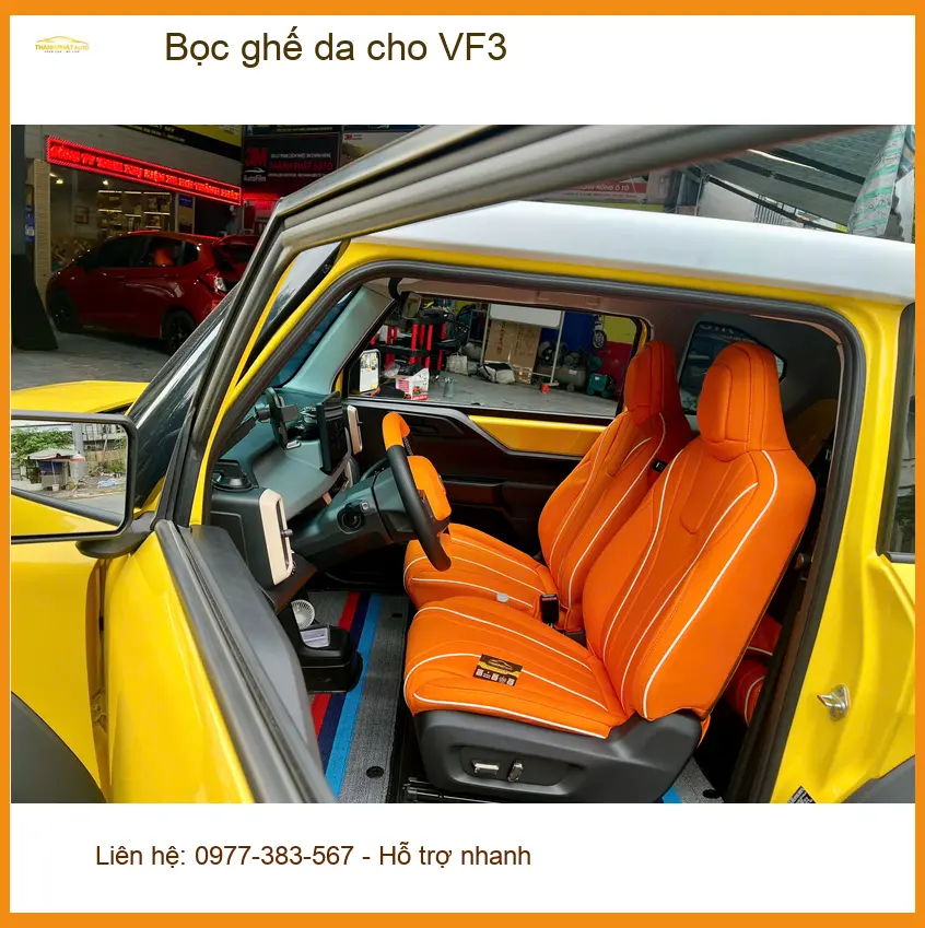 Chị Ngọc Anh bọc ghế da cho VinFast VF3 tại Hóc Môn để dễ vệ sinh, tăng thẩm mỹ ảnh thực tế 4
