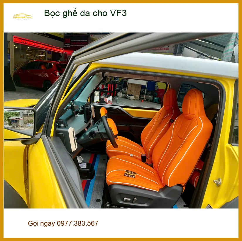 Anh Nhật Minh bọc ghế da VinFast VF3 nâng tầm không gian tại Quận 2 ảnh thực tế 4