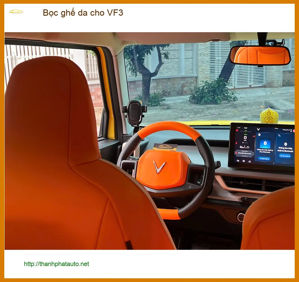 Chị Ngọc Anh bọc ghế da cho VinFast VF3 tại Hóc Môn để dễ vệ sinh, tăng thẩm mỹ ảnh thực tế 5