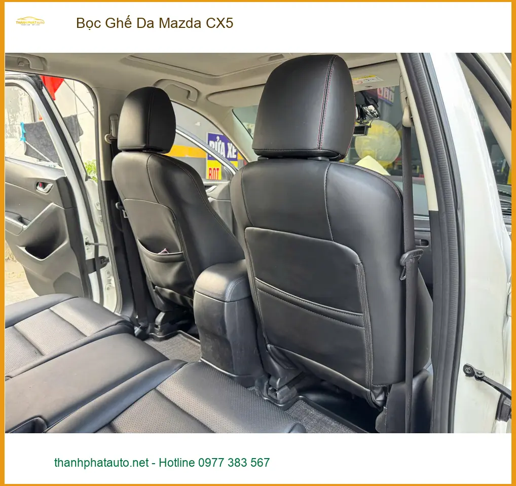 Anh Kiên bọc ghế da Mazda CX5 tại Quận 2 để làm mới nội thất sau nhiều năm sử dụng ảnh thực tế 2
