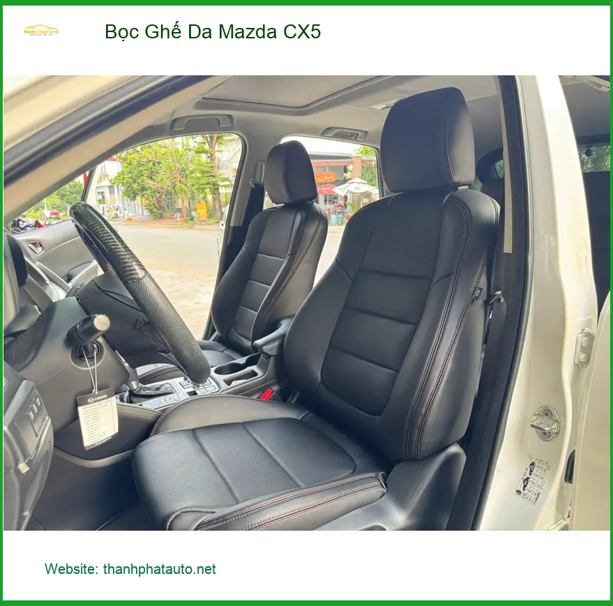 Anh Trọng bọc ghế da Mazda CX5 Quận Thủ Đức để nội thất xe thêm phần sang trọng ảnh thực tế 2