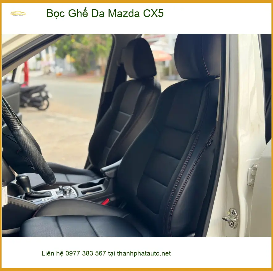 Anh Trọng bọc ghế da Mazda CX5 Quận Thủ Đức để nội thất xe thêm phần sang trọng ảnh thực tế 3
