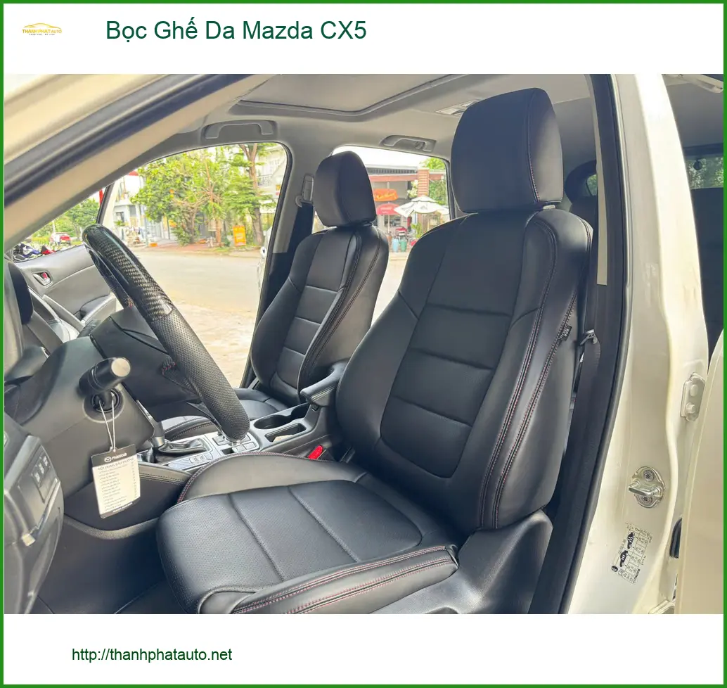 Anh Kiên bọc ghế da Mazda CX5 tại Quận 2 để làm mới nội thất sau nhiều năm sử dụng ảnh thực tế 4