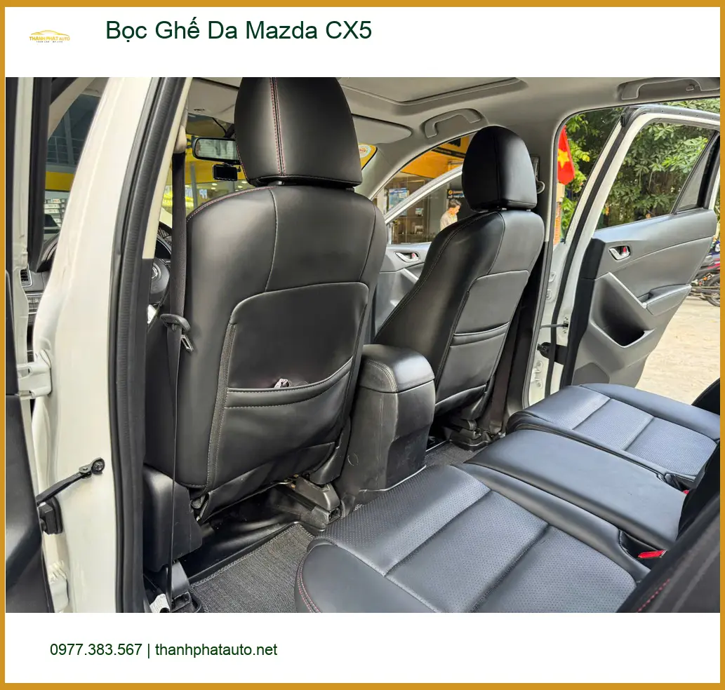 Anh Tuấn Kiệt bọc ghế da Mazda CX5 tại Quận 9 để xe sang trọng và dễ vệ sinh hơn ảnh thực tế 2