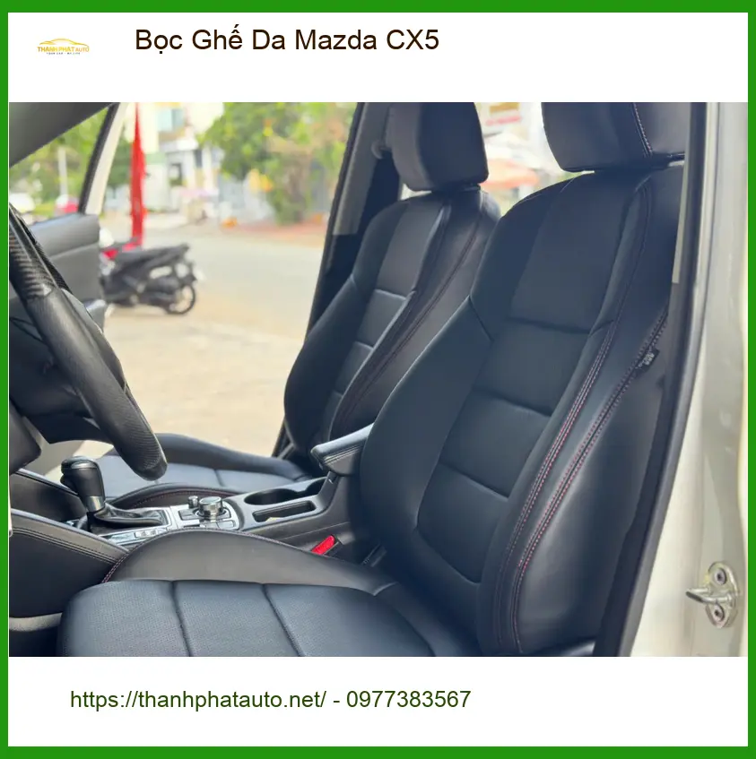 Anh Tuấn Kiệt bọc ghế da Mazda CX5 tại Quận 9 để xe sang trọng và dễ vệ sinh hơn ảnh thực tế 4