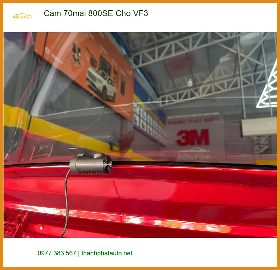 Chú Phúc lắp Cam 70mai 800SE cho VinFast VF3 ở Quận 7 để yên tâm hơn khi lái xe. ảnh thực tế 2