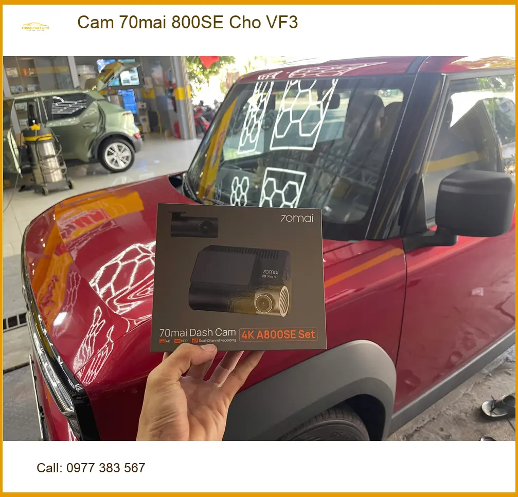 Anh Quý lắp Camera 70mai 800SE cho VinFast VF3 tại Thủ Đức ghi lại hành trình ảnh thực tế 3