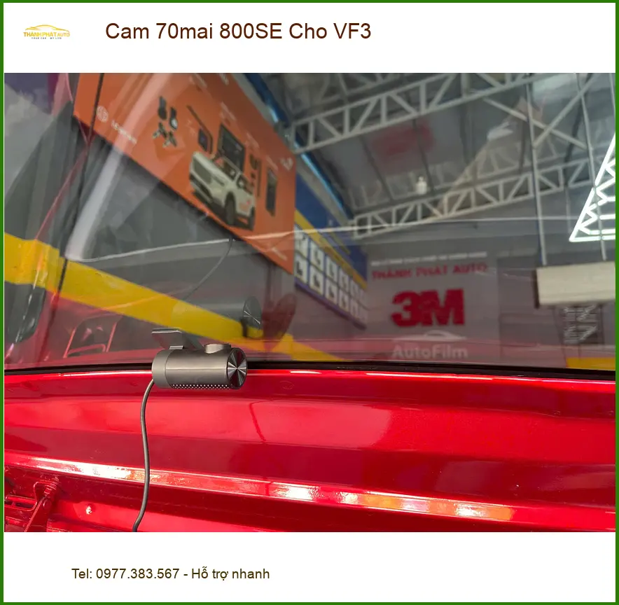 Chị Diễm My lắp camera 70mai 800SE cho VinFast VF3 tại Quận Nhà Bè để an toàn khi lái ảnh thực tế 4
