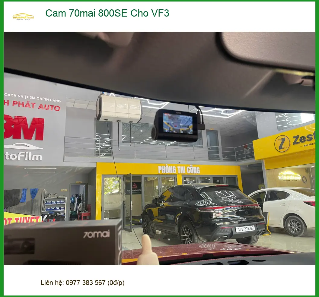 Cô Lan Chi lắp Cam 70mai 800SE cho VinFast VF3 Quận 9 an tâm lái xe