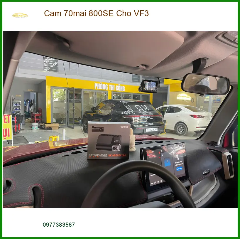 Chị Loan lắp Cam 70mai 800SE cho VinFast VF3 tại Quận 12 để ghi lại hành trình an toàn hơn