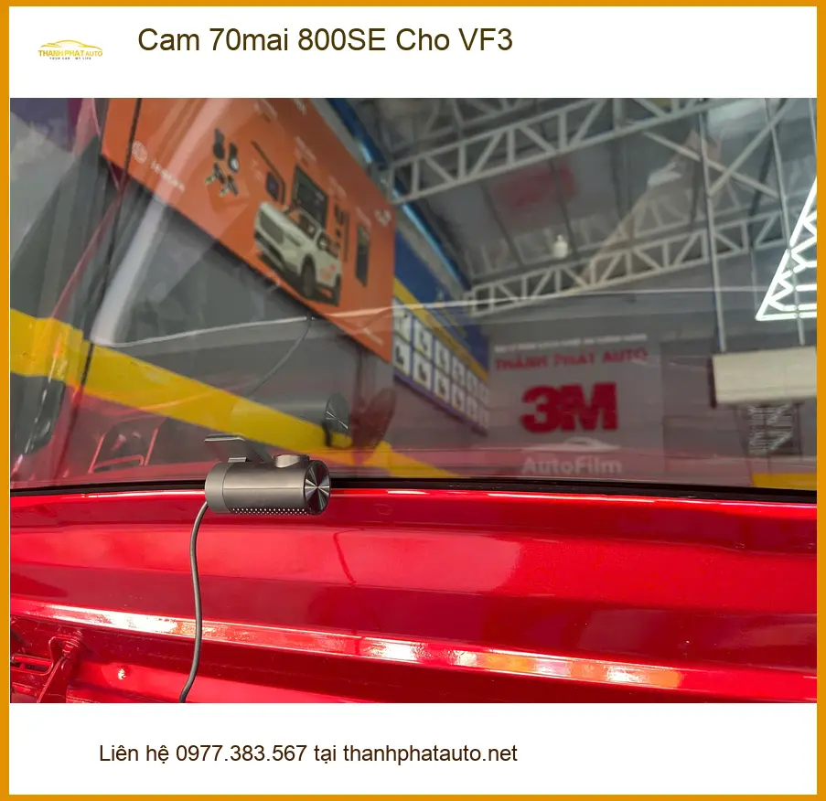 Cô Lan Chi lắp Cam 70mai 800SE cho VinFast VF3 Quận 9 an tâm lái xe ảnh thực tế 2