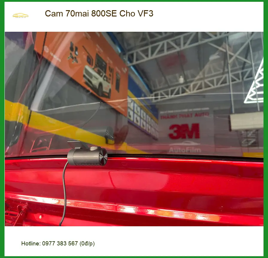 Chị Loan lắp Cam 70mai 800SE cho VinFast VF3 tại Quận 12 để ghi lại hành trình an toàn hơn ảnh thực tế 3