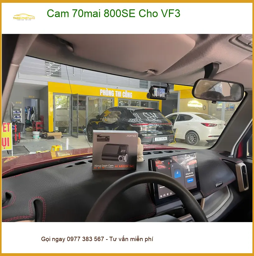 Cô Lan Chi lắp Cam 70mai 800SE cho VinFast VF3 Quận 9 an tâm lái xe ảnh thực tế 4
