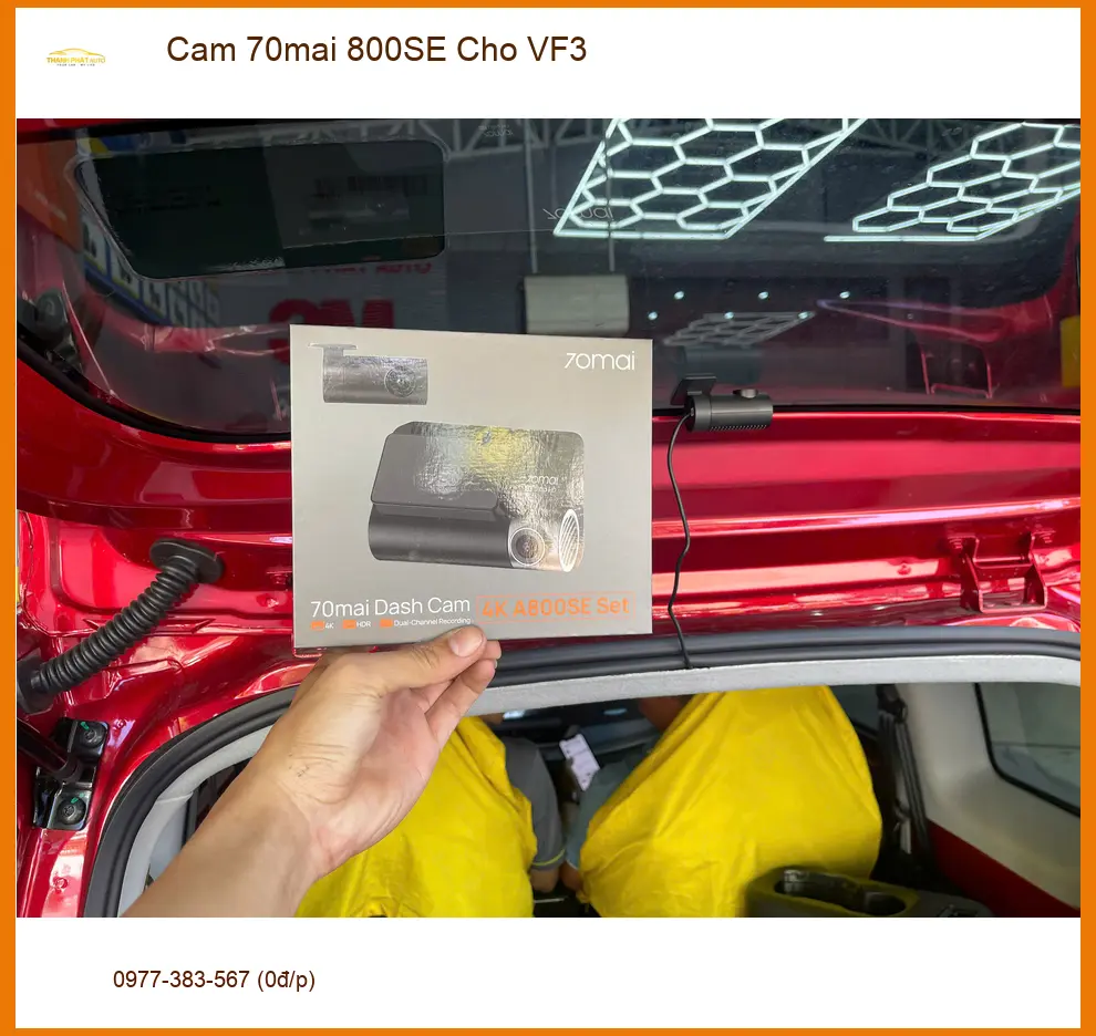 Chị Loan lắp Cam 70mai 800SE cho VinFast VF3 tại Quận 12 để ghi lại hành trình an toàn hơn ảnh thực tế 4