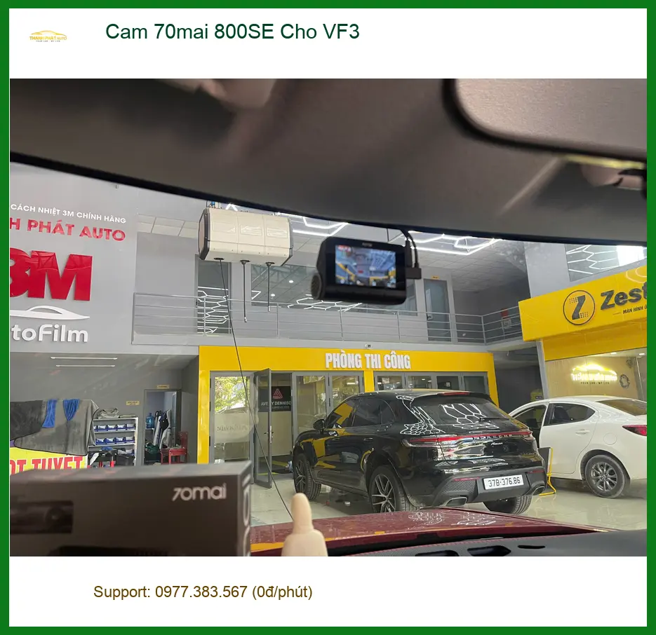 Chị Loan lắp Cam 70mai 800SE cho VinFast VF3 tại Quận 12 để ghi lại hành trình an toàn hơn ảnh thực tế 5