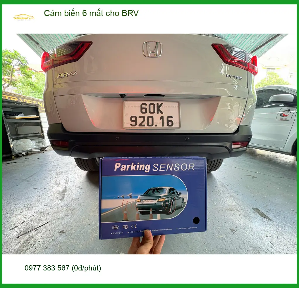 Anh Phong lắp cảm biến 6 mắt cho BRV tại Quận 9 để lùi xe an toàn hơn ảnh thực tế 4