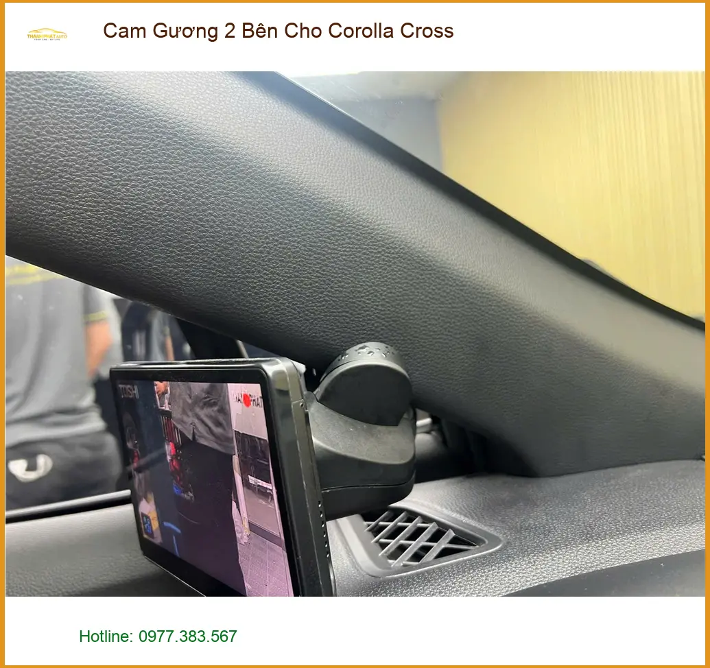 Anh Tuấn Kiệt lắp cam gương 2 bên cho Corolla Cross tại Quận 3 để quan sát dễ hơn ảnh thực tế 5