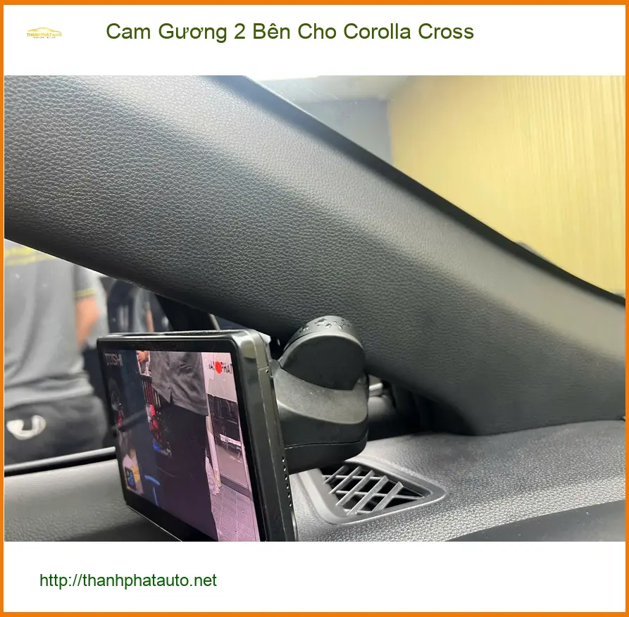 Chị Thảo lắp cam gương 2 bên Corolla Cross ở Cần Giờ để dễ dàng đậu xe ảnh thực tế 5