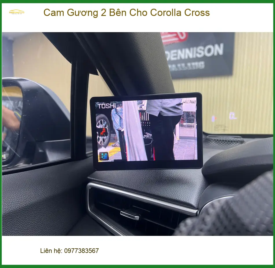 Anh Tấn lắp cam gương 2 bên cho Corolla Cross tại Quận 9 để lái xe an toàn hơn