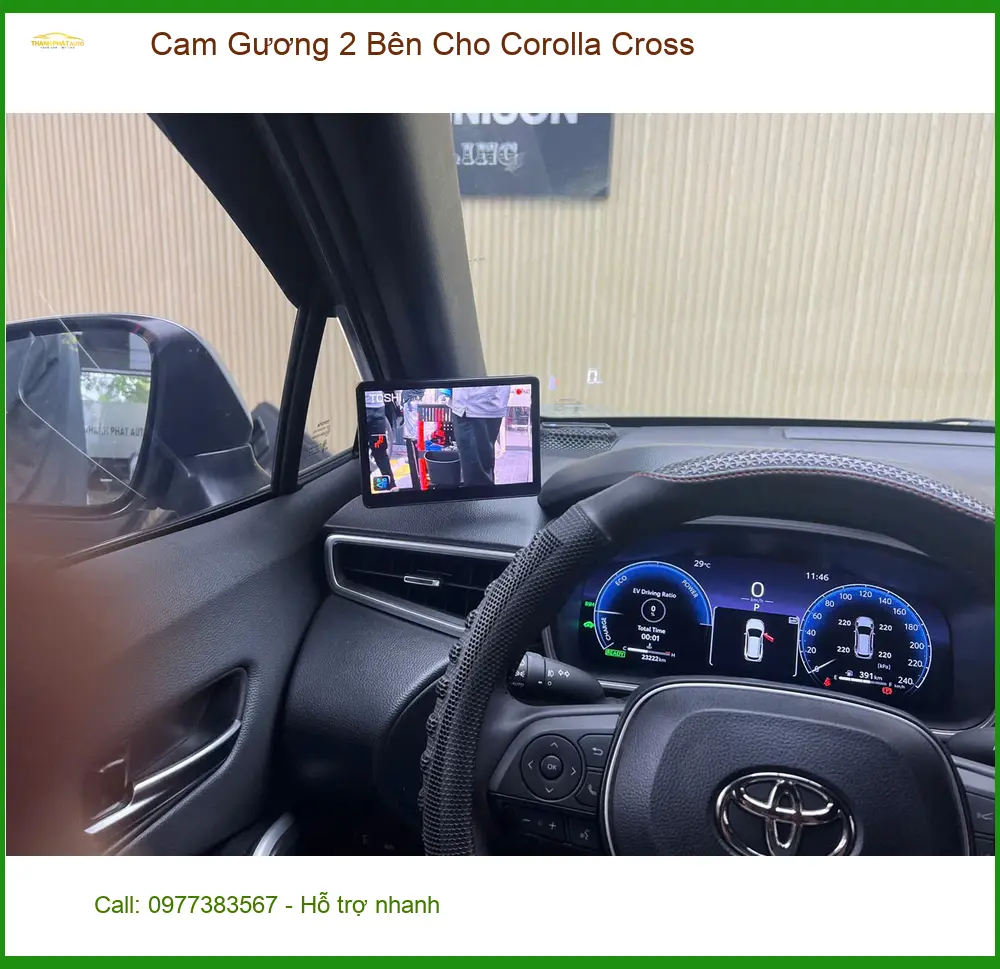 Anh Tấn lắp cam gương 2 bên cho Corolla Cross tại Quận 9 để lái xe an toàn hơn ảnh thực tế 4