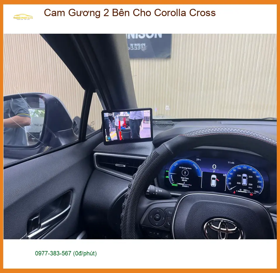Anh Đạt lắp Cam Gương 2 Bên Cho Corolla Cross tại Thủ Đức để loại bỏ điểm mù ảnh thực tế 4