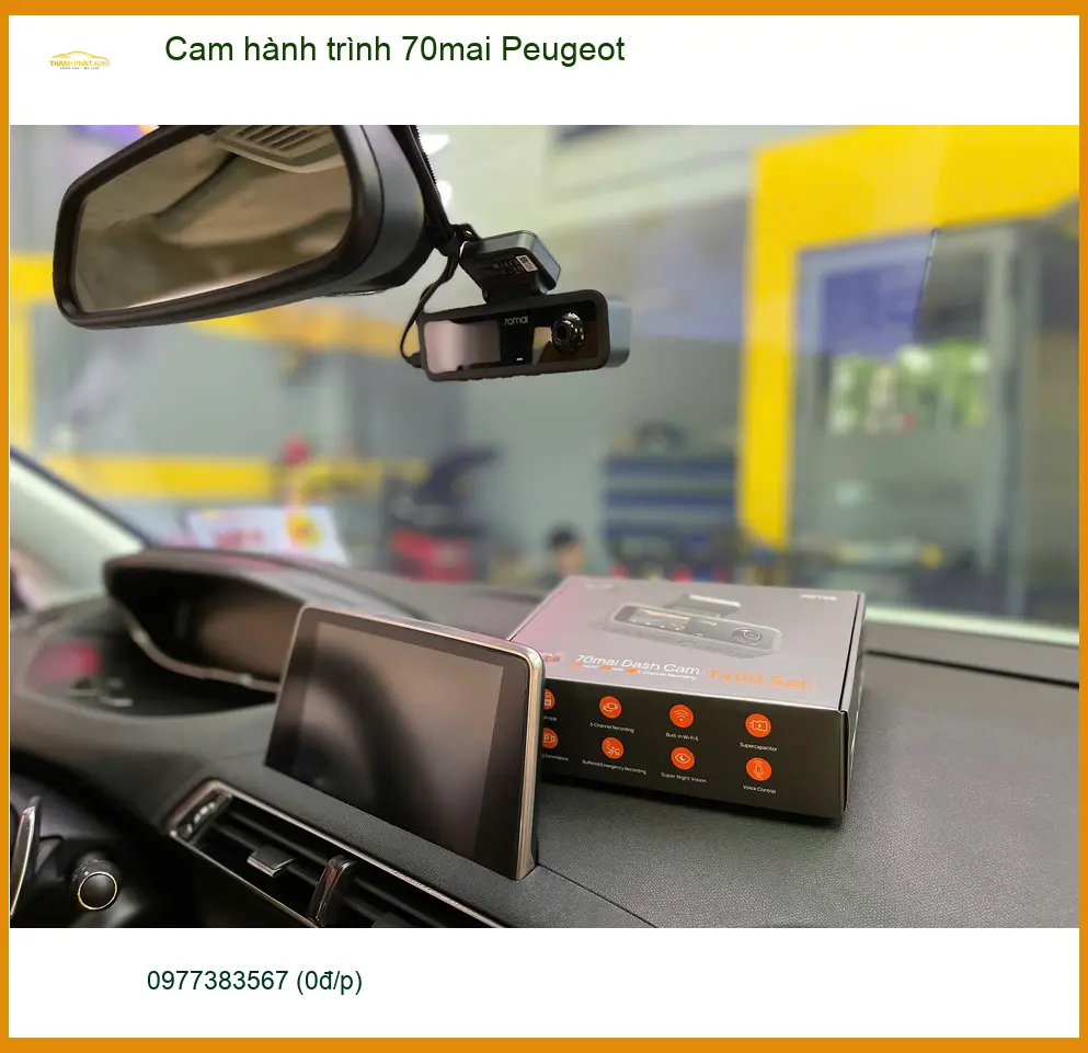 Chú Minh lắp cam hành trình 70mai cho Peugeot 3008 sau sự cố va chạm