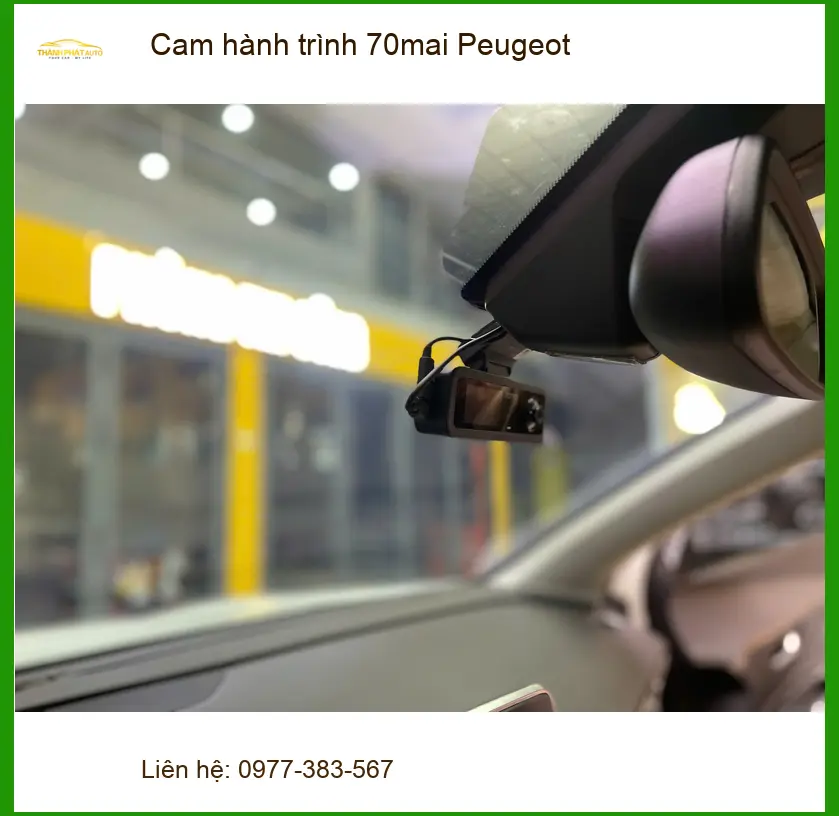 Chị Vân lắp cam hành trình 70mai cho Peugeot 3008 tại Quận 2 ảnh thực tế 3