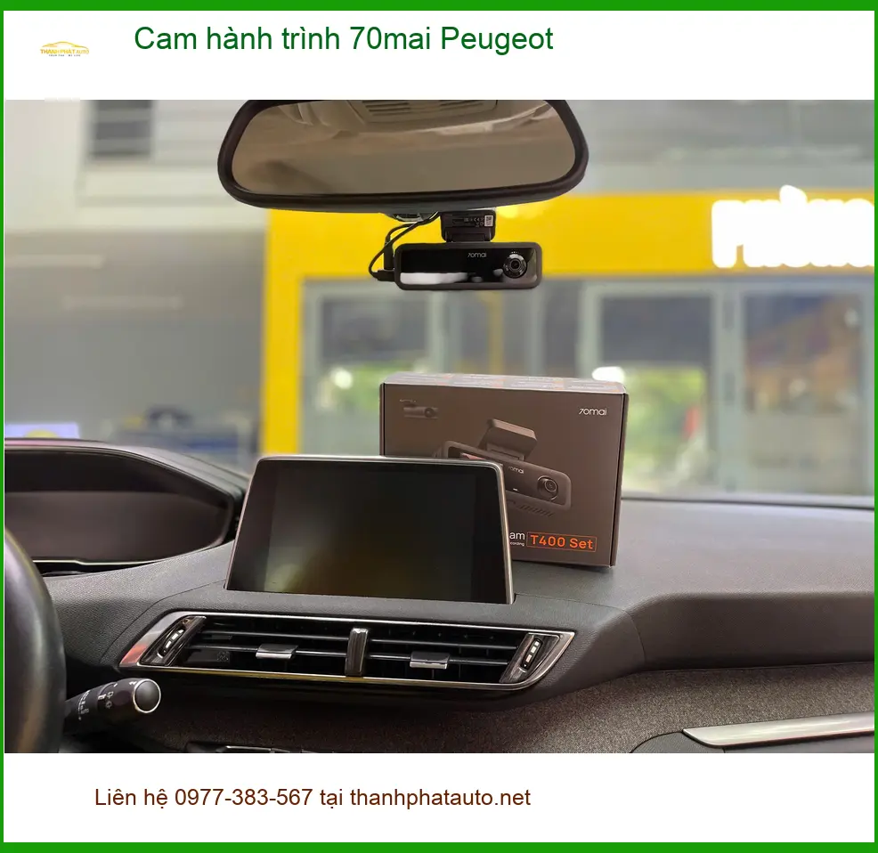 Chú Minh lắp cam hành trình 70mai cho Peugeot 3008 sau sự cố va chạm ảnh thực tế 4