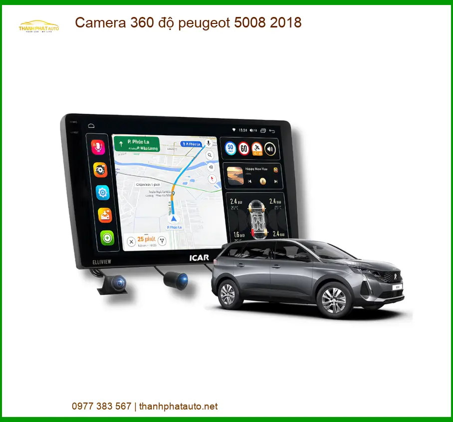 Camera 360 Độ Peugeot 5008 2018 - Trung Tâm Gắn Chính Hãng TPHCM