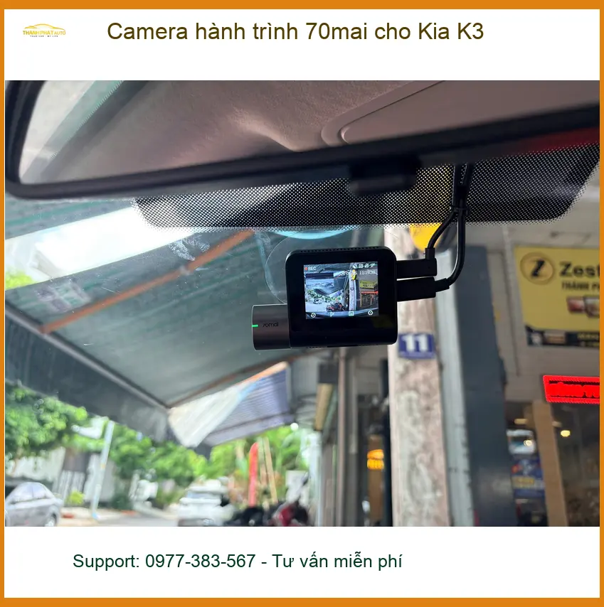 Anh Kiên lắp Camera hành trình 70mai Kia K3 Quận Tân Phú, bảo vệ xe an toàn