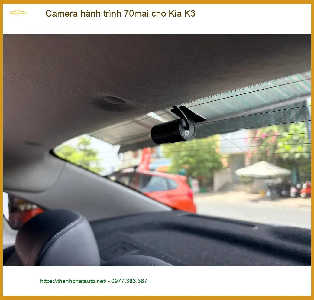Anh Minh lắp Camera hành trình 70mai cho Kia K3 Quận 8 để ghi hình rõ nét ảnh thực tế 2