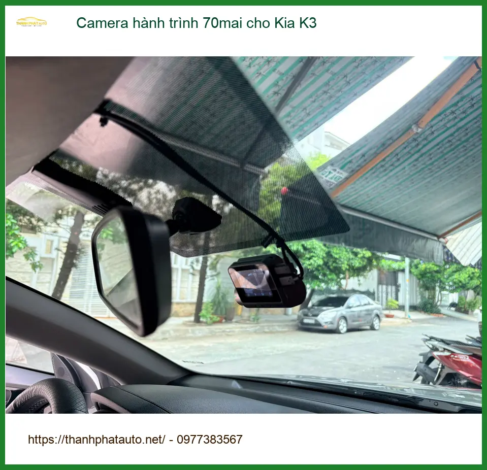 Anh Kiên lắp Camera hành trình 70mai Kia K3 Quận Tân Phú, bảo vệ xe an toàn ảnh thực tế 3