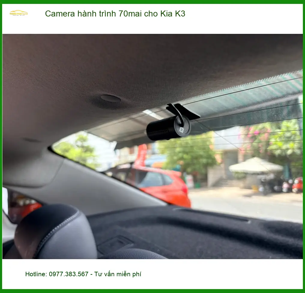 Anh Kiên lắp Camera hành trình 70mai Kia K3 Quận Tân Phú, bảo vệ xe an toàn ảnh thực tế 4
