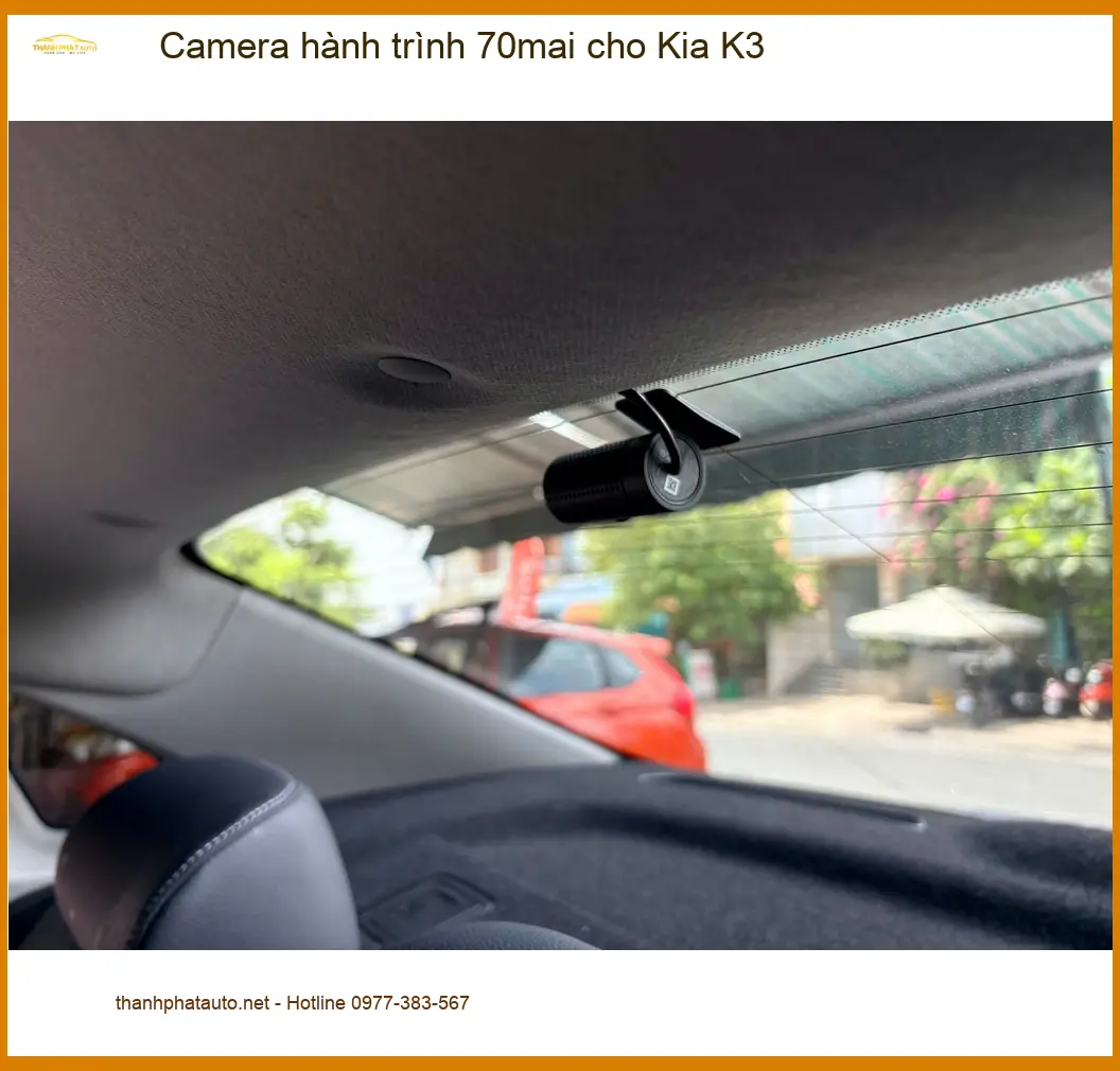 Anh Minh lắp camera hành trình 70mai cho Kia K3 tại Thủ Đức