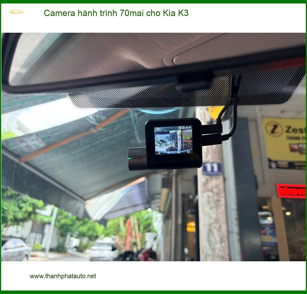 Bác Trọng lắp Camera hành trình 70mai cho Kia K3 ở Quận 9 để yên tâm di chuyển