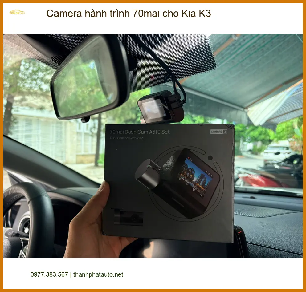 Bác Trọng lắp Camera hành trình 70mai cho Kia K3 ở Quận 9 để yên tâm di chuyển ảnh thực tế 3