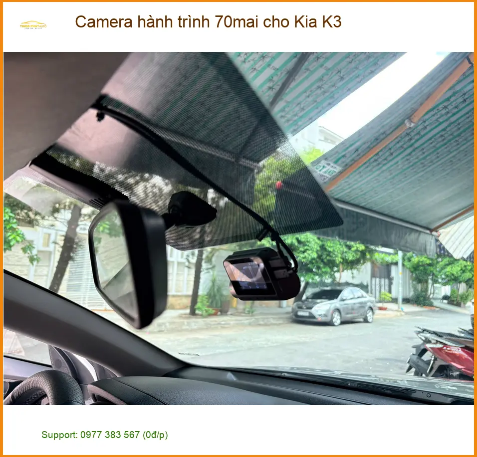 Chị Mai Anh lắp Camera hành trình 70mai cho Kia K3 Quận 12 an toàn hơn