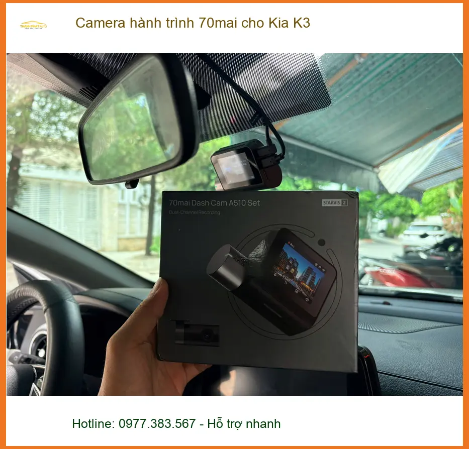 Chị Mai Anh lắp Camera hành trình 70mai cho Kia K3 Quận 12 an toàn hơn ảnh thực tế 3