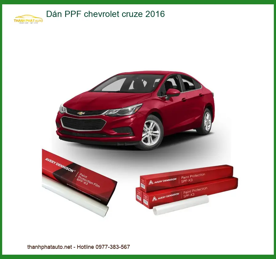 Dán PPF Chevrolet Cruze 2016 - Trung Tâm Lắp Đặt Chính Hãng TPHCM