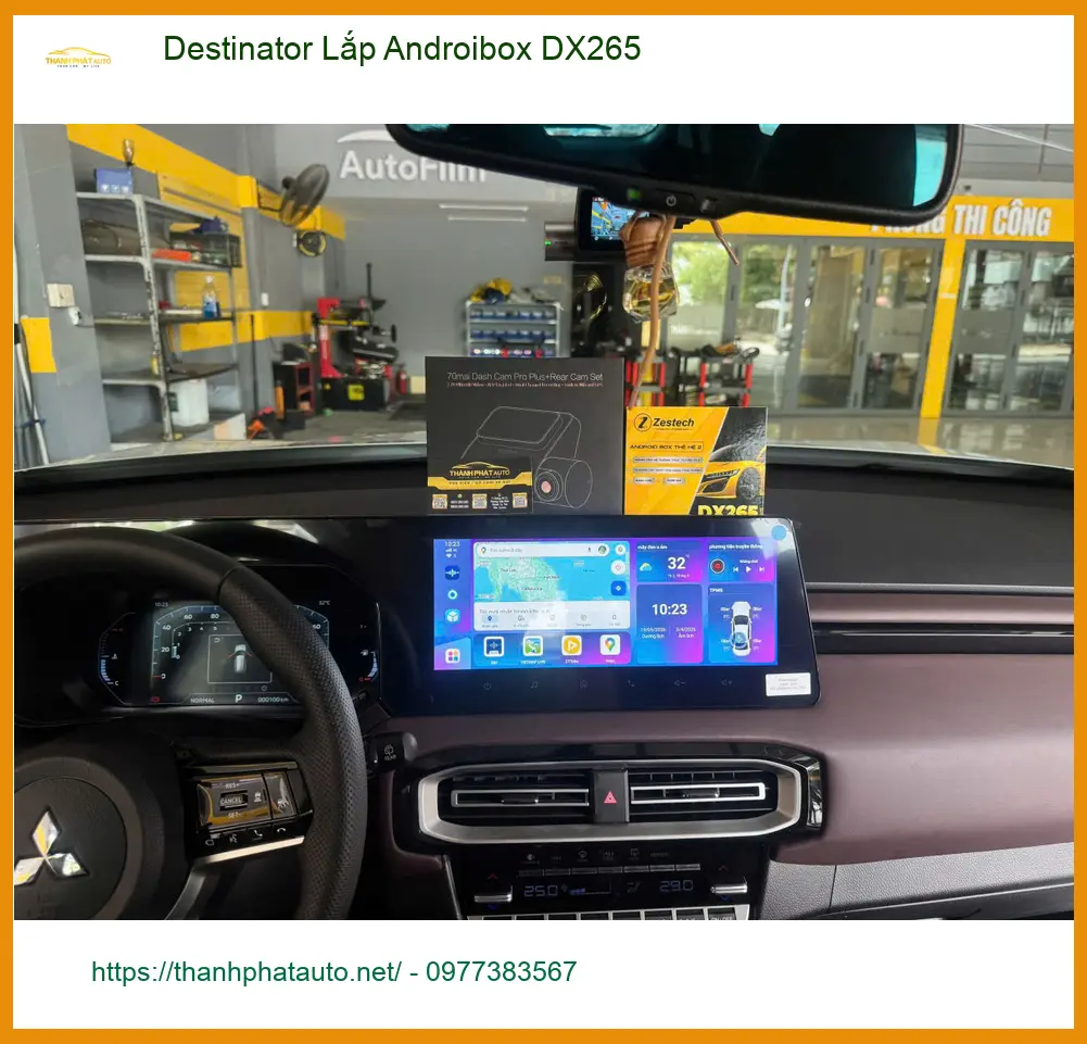 Anh Khải lắp Androibox Destinator DX265 cho VinFast Lux A2.0 tại Cần Giờ