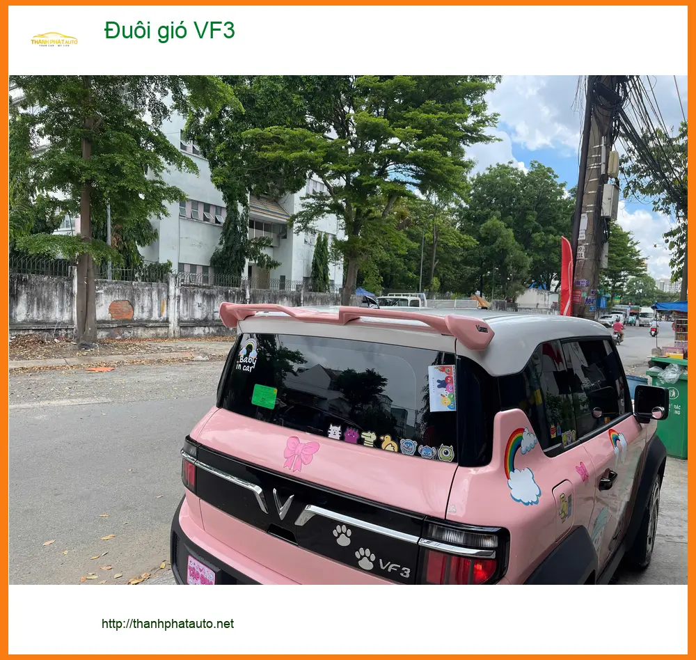 Anh Minh lắp đuôi gió VF3 tại Quận 9 để xe thêm cá tính và ổn định