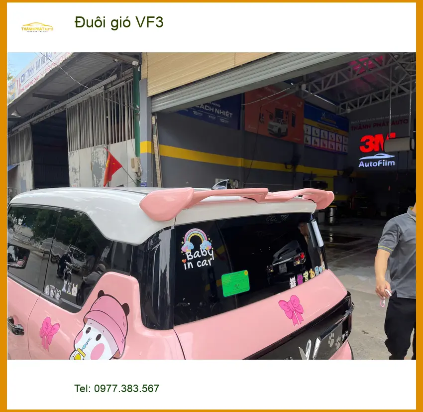 Anh Lâm độ đuôi gió thể thao cho VF3 ở Quận 2, đảm bảo lắp đặt chuẩn kỹ thuật ảnh thực tế 4