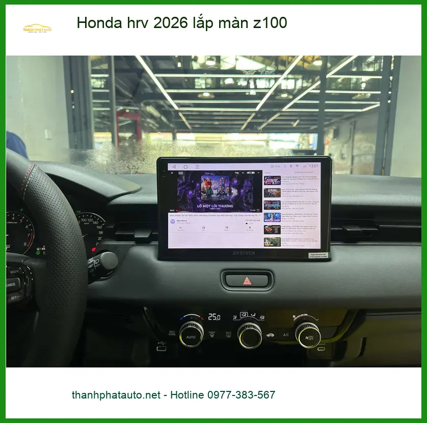 Anh Phong lắp màn Z100 cho Honda HR-V 2026 tại Quận 9 cần giải trí đa dạng