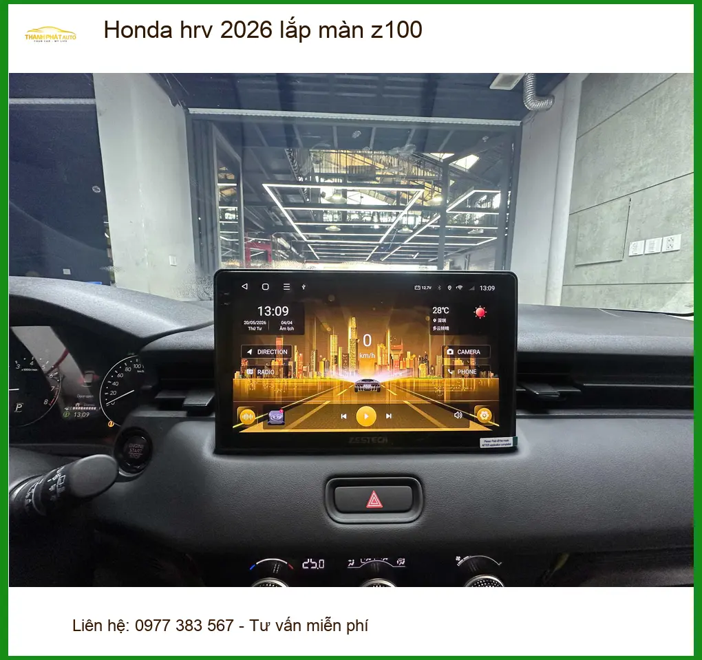 Anh Kiên lắp màn hình Z100 cho Honda HR-V 2026 tại Quận 2 uy tín, chính hãng
