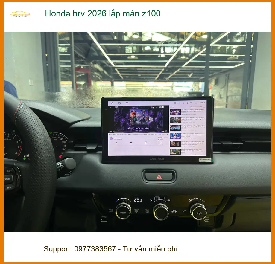 Anh Tùng lắp màn hình Z100 cho Honda HR-V 2026 tại Quận 6, trải nghiệm tiện ích mới ảnh thực tế 4