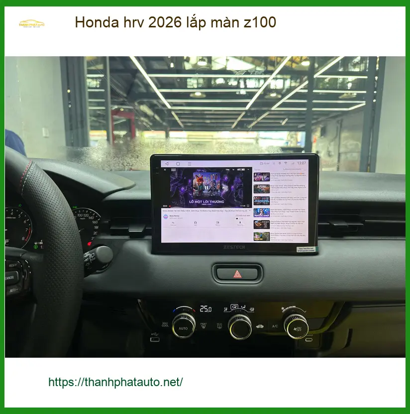 Anh Đình An lắp màn Z100 cho Honda HR-V 2026 tại Thủ Đức để xe thêm tiện nghi