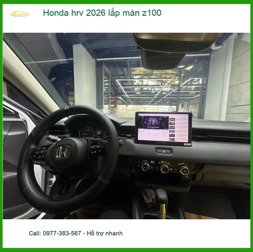 Chị Thảo lắp màn hình Z100 cho Honda HR-V 2026 tại Hóc Môn ảnh thực tế 2